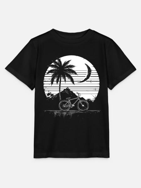 Mountainbiking Zeichnung - Stanley/Stella Kinder T-Shirt MINI CREATOR - Schwarz