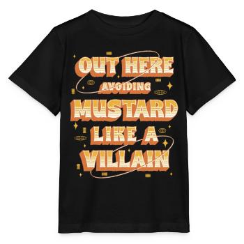 Allergie à la moutarde ici : éviter la moutarde - T-shirt bio MINI CREATOR Stanley/Stella Enfant - noir - Devant - Mikhail (115cm)