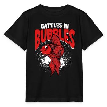 Betta Fish Battles Battles Dans Bulles - T-shirt bio MINI CREATOR Stanley/Stella Enfant - noir - Devant - Mikhail (115cm)