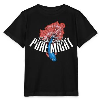 Poisson Betta Poisson Betta Combat Pure Puissance - T-shirt bio MINI CREATOR Stanley/Stella Enfant - noir - Devant - Mikhail (115cm)