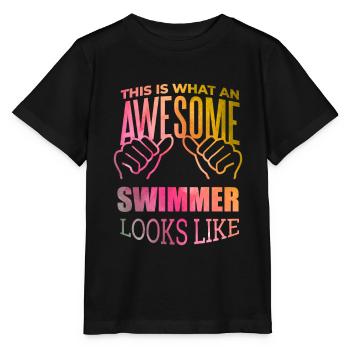 Swimmer - Stanley/Stella MINI CREATOR Kids’ T-Shirt - black - Front - Mikhail (115cm)