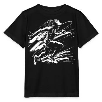 Läuferin Streetart - Stanley/Stella Kinder T-Shirt MINI CREATOR  - Schwarz - Vorne - Mikhail (115cm)