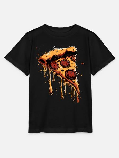 Pizzastück Grafik - Stanley/Stella Kinder T-Shirt MINI CREATOR  - Schwarz