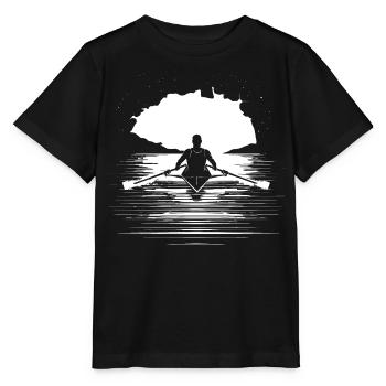 Rower Drawing - Stanley/Stella MINI CREATOR Kids’ T-Shirt - black - Front - Mikhail (115cm)