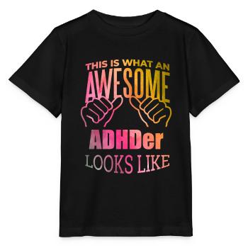 ADHS ADHS ADHS ADHS - Stanley/Stella Kinder T-Shirt MINI CREATOR  - Schwarz - Vorne - Mikhail (115cm)