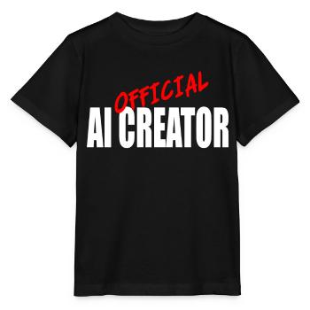Offizielles AI Creator Grafikdesign - Stanley/Stella Kinder T-Shirt MINI CREATOR  - Schwarz - Vorne - Mikhail (115cm)
