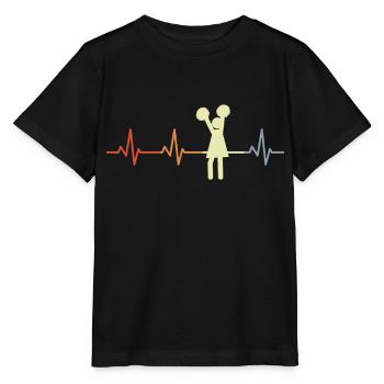 Cheerleaderin Herzlinie - Stanley/Stella Kinder T-Shirt MINI CREATOR  - Schwarz - Vorne - Mikhail (115cm)