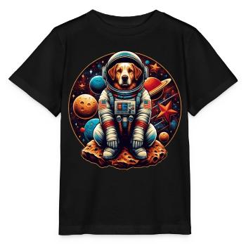 Space Pup Adventure: Astronaut Dog in der Galaxis - Stanley/Stella Kinder T-Shirt MINI CREATOR  - Schwarz - Vorne - Mikhail (115cm)