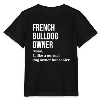Bouledogue français - T-shirt bio MINI CREATOR Stanley/Stella Enfant - noir - Devant - Mikhail (115cm)