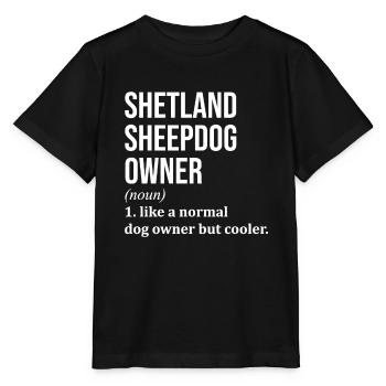 Chien de berger Shetland Chien de berger Shetland - T-shirt bio MINI CREATOR Stanley/Stella Enfant - noir - Devant - Mikhail (115cm)