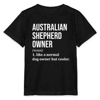 Berger australien - T-shirt bio MINI CREATOR Stanley/Stella Enfant - noir - Devant - Mikhail (115cm)