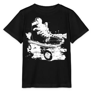 Roller Skates Graphic - Stanley/Stella MINI CREATOR Kids’ T-Shirt - black - Front - Mikhail (115cm)