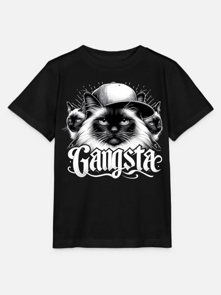 Heilige Birma Katze Birmakatze Trio Gangsta Gesche - Stanley/Stella Kinder T-Shirt MINI CREATOR - Schwarz