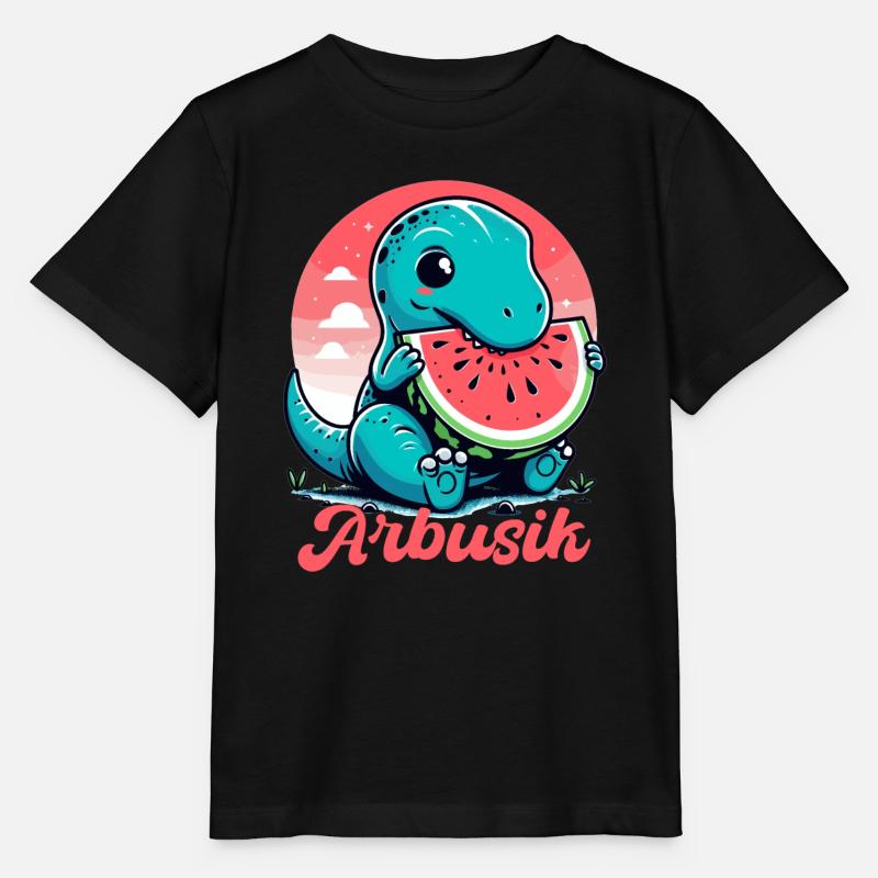 Süßer T-Rex Wassermelone Arbusik Geschenk - Stanley/Stella Kinder T-Shirt MINI CREATOR  - Schwarz