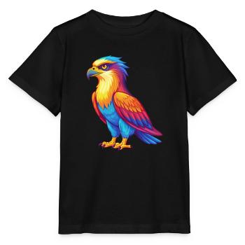 Osprey Colorful Kawaii Cartoon Character Bird - Stanley/Stella MINI CREATOR Kids’ T-Shirt - black - Front - Mikhail (115cm)