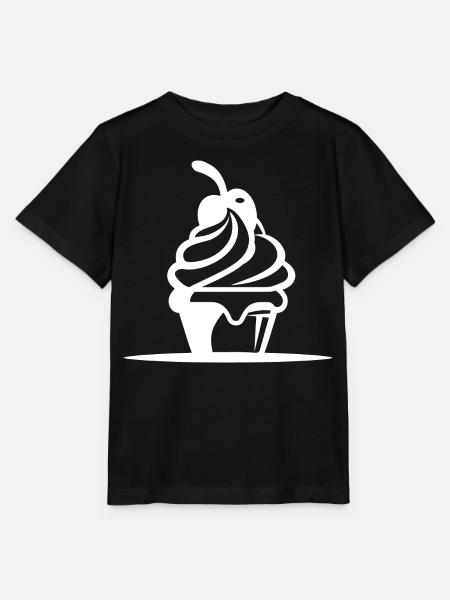 Speiseeis Grafik - Stanley/Stella Kinder T-Shirt MINI CREATOR - Schwarz