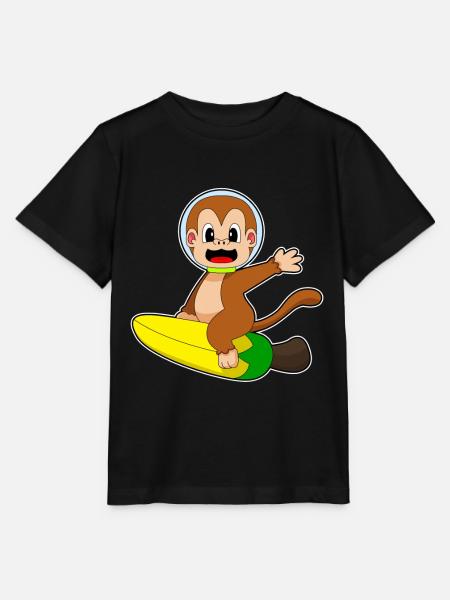 Affe Banane - Stanley/Stella Kinder T-Shirt MINI CREATOR - Schwarz
