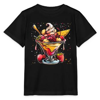 Eisbecher Grafik - Stanley/Stella Kinder T-Shirt MINI CREATOR  - Schwarz - Vorne - Mikhail (115cm)