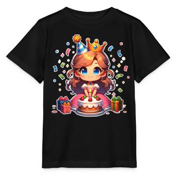 Confettis d’anniversaire de princesse - T-shirt bio MINI CREATOR Stanley/Stella Enfant - noir - Devant - Mikhail (115cm)