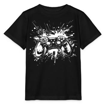 Game Controller - Stanley/Stella Kinder T-Shirt MINI CREATOR  - Schwarz - Vorne - Mikhail (115cm)