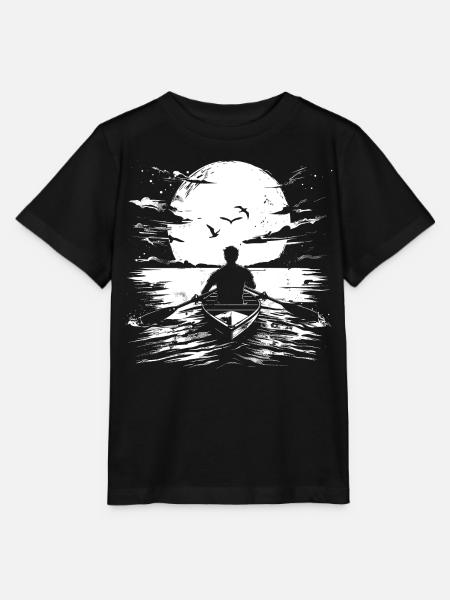 Ruderer Zeichnung - Stanley/Stella Kinder T-Shirt MINI CREATOR - Schwarz