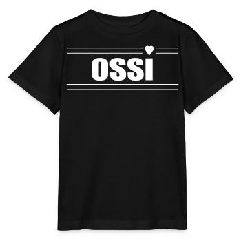 East German with heart - Stanley/Stella MINI CREATOR Kids’ T-Shirt - black - Front - Mikhail (115cm)