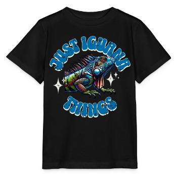 Iguana - Stanley/Stella MINI CREATOR Kids’ T-Shirt - black - Front - Mikhail (115cm)