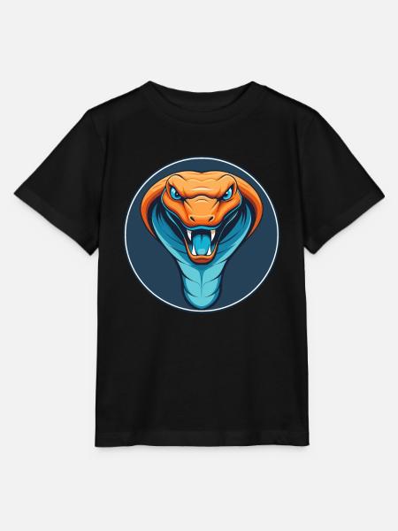 Slang Schattige Kawaii Cartoon Clipart Dier Huisdier Logo - Stanley/Stella Kinder-T-shirt MINI CREATOR  - zwart