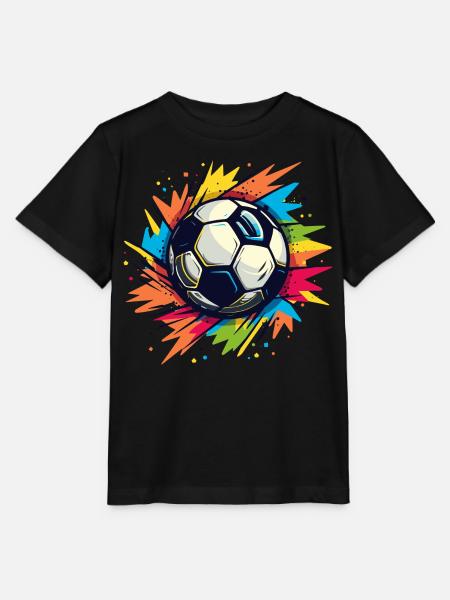 Fußball Graffiti - Stanley/Stella Kinder T-Shirt MINI CREATOR - Schwarz