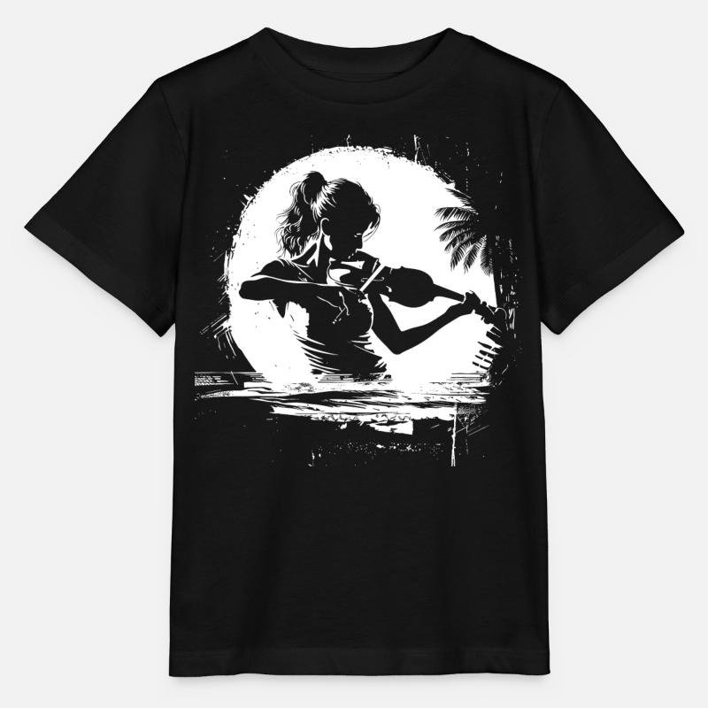 Weiblicher Violinist - Stanley/Stella Kinder T-Shirt MINI CREATOR  - Schwarz