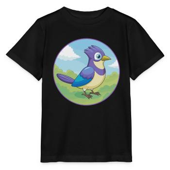 Jay Vogel Niedlich Kawaii Cartoon Clipart Tier Haustier - Stanley/Stella Kinder T-Shirt MINI CREATOR  - Schwarz - Vorne - Mikhail (115cm)