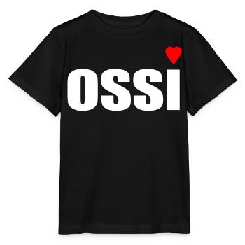 Ossi mit Herz rot - Stanley/Stella Kinder T-Shirt MINI CREATOR  - Schwarz - Vorne - Mikhail (115cm)