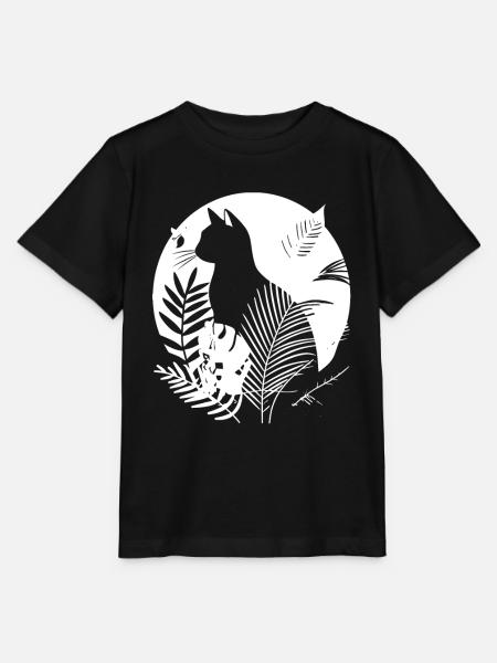 Katzen Illustration - Stanley/Stella Kinder T-Shirt MINI CREATOR - Schwarz
