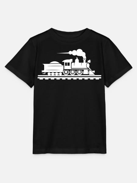 Eisenbahn Zeichnung - Stanley/Stella Kinder T-Shirt MINI CREATOR - Schwarz