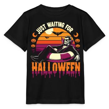 Vampire de vacances attendant Halloween - T-shirt bio MINI CREATOR Stanley/Stella Enfant - noir - Devant - Mikhail (115cm)
