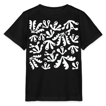 Abstrait Corail L Blanc - T-shirt bio MINI CREATOR Stanley/Stella Enfant - noir - Devant - Mikhail (115cm)