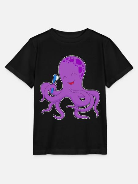 Krake Zahnbürste - Stanley/Stella Kinder T-Shirt MINI CREATOR  - Schwarz