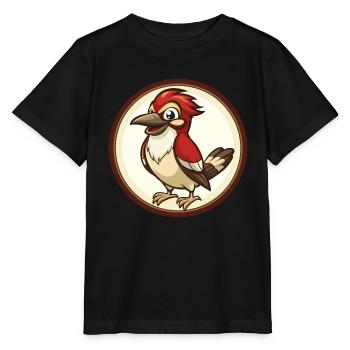 Jay Bird Coloré Kawaii Dessin Animé Personnage Clipart - T-shirt bio MINI CREATOR Stanley/Stella Enfant - noir - Devant - Mikhail (115cm)