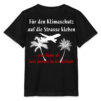S’engager pour la protection du climat Vacances climatiques - T-shirt bio MINI CREATOR Stanley/Stella Enfant - noir - Devant - Mikhail (115cm)