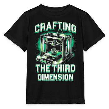 Impression 3D : un ingénieur 3D crée la troisième dimension - T-shirt bio MINI CREATOR Stanley/Stella Enfant - noir - Devant - Mikhail (115cm)