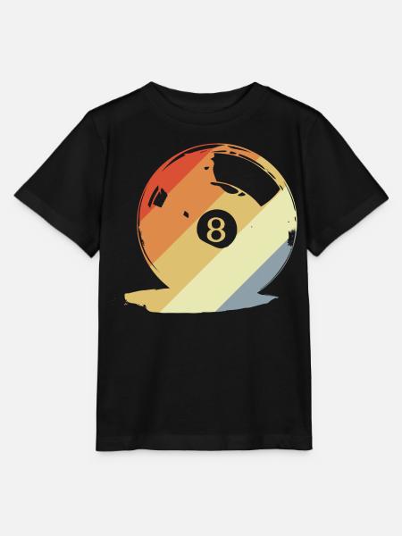 Retro Billardkugel Grafik - Stanley/Stella Kinder T-Shirt MINI CREATOR  - Schwarz