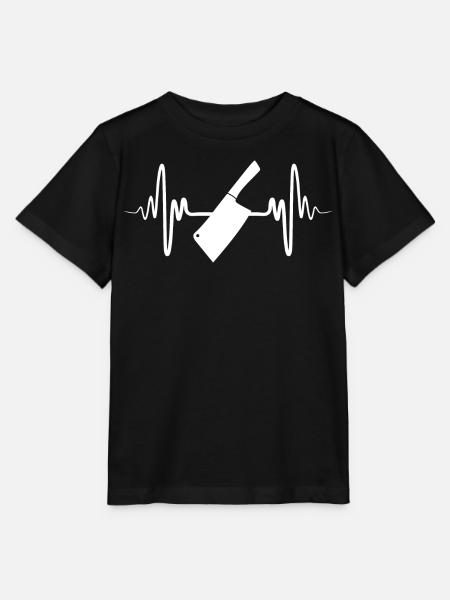 Hackmesser Herzschlag - Stanley/Stella Kinder T-Shirt MINI CREATOR - Schwarz