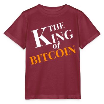 Roi du graphique Bitcoin - T-shirt bio MINI CREATOR Stanley/Stella Enfant - bordeaux - Devant - Kain (125cm)