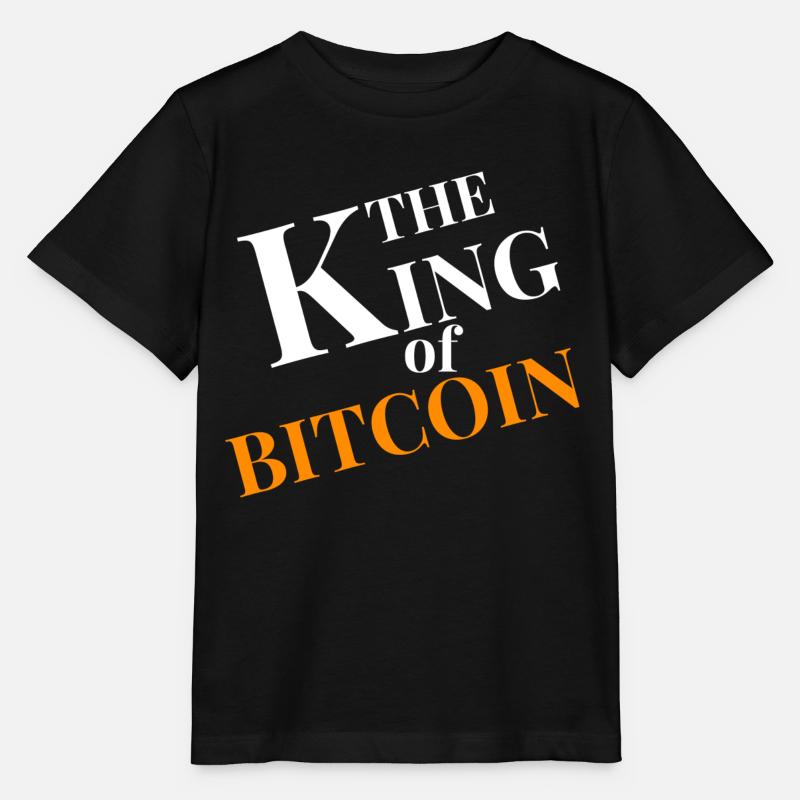 König von Bitcoin Grafik - Stanley/Stella Kinder T-Shirt MINI CREATOR  - Schwarz