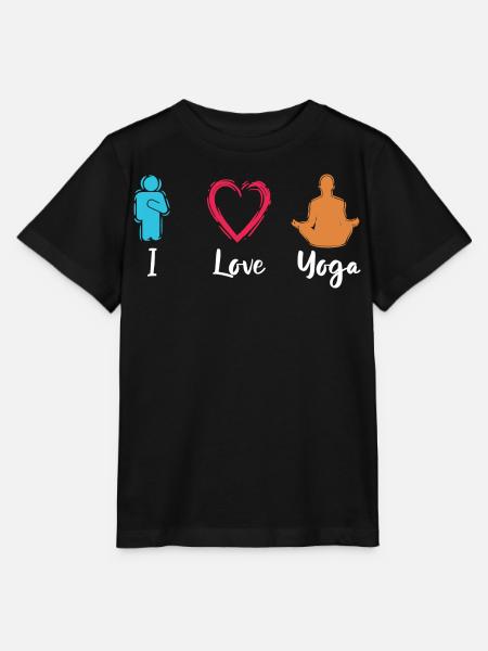 Ich liebe Yoga - Stanley/Stella Kinder T-Shirt MINI CREATOR  - Schwarz