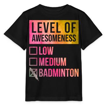 Badminton Badminton Badminton - Stanley/Stella MINI CREATOR Kids’ T-Shirt - black - Front - Mikhail (115cm)
