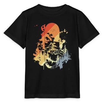 Snowboard Look Vintage - T-shirt bio MINI CREATOR Stanley/Stella Enfant - noir - Devant - Mikhail (115cm)