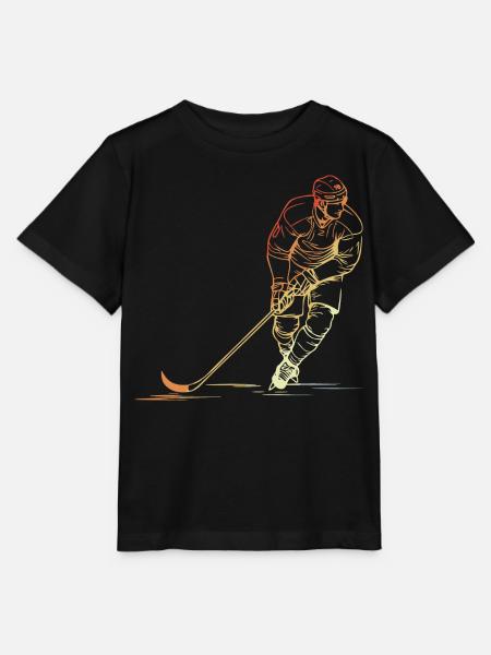 Retro Eishockeyspieler - Stanley/Stella Kinder T-Shirt MINI CREATOR - Schwarz