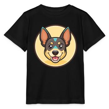 Lancashire Heeler Dog Breed Cartoon Kawaii Clipart - Stanley/Stella MINI CREATOR Kids’ T-Shirt - black - Front - Mikhail (115cm)