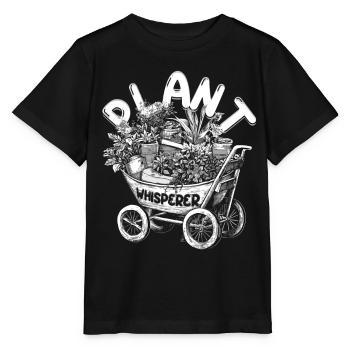 Collectionneur de plantes Plante Chuchoteur de plantes - T-shirt bio MINI CREATOR Stanley/Stella Enfant - noir - Devant - Mikhail (115cm)